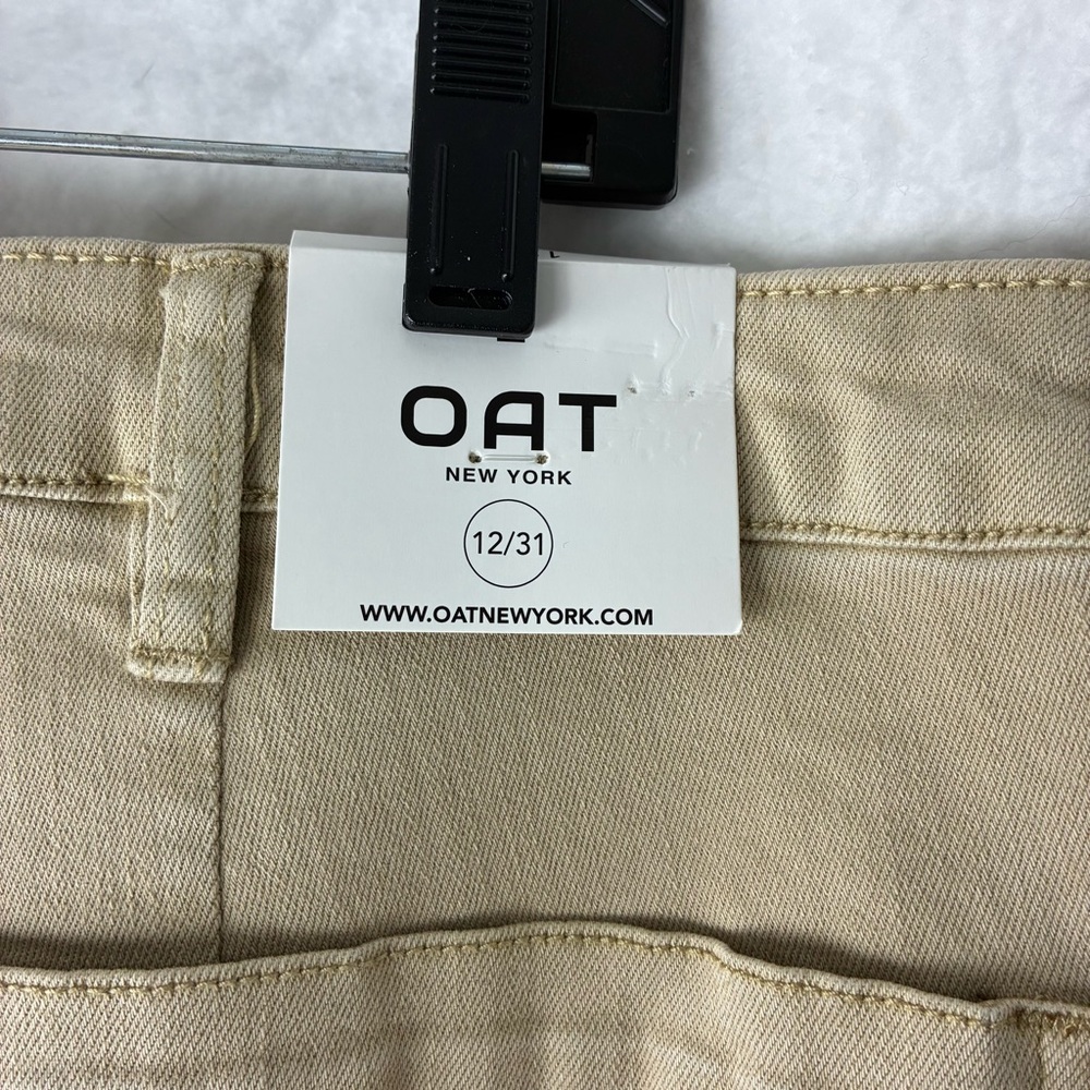 OAT New York High Waist Wide Leg Pants NWT Khaki Beige Size 12/31 - Picture 6 of 7